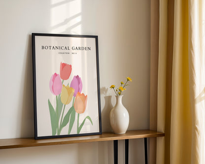 Colorful Tulips Botanical Garden Framed Poster – Framed Wall Art Poster - Image 3