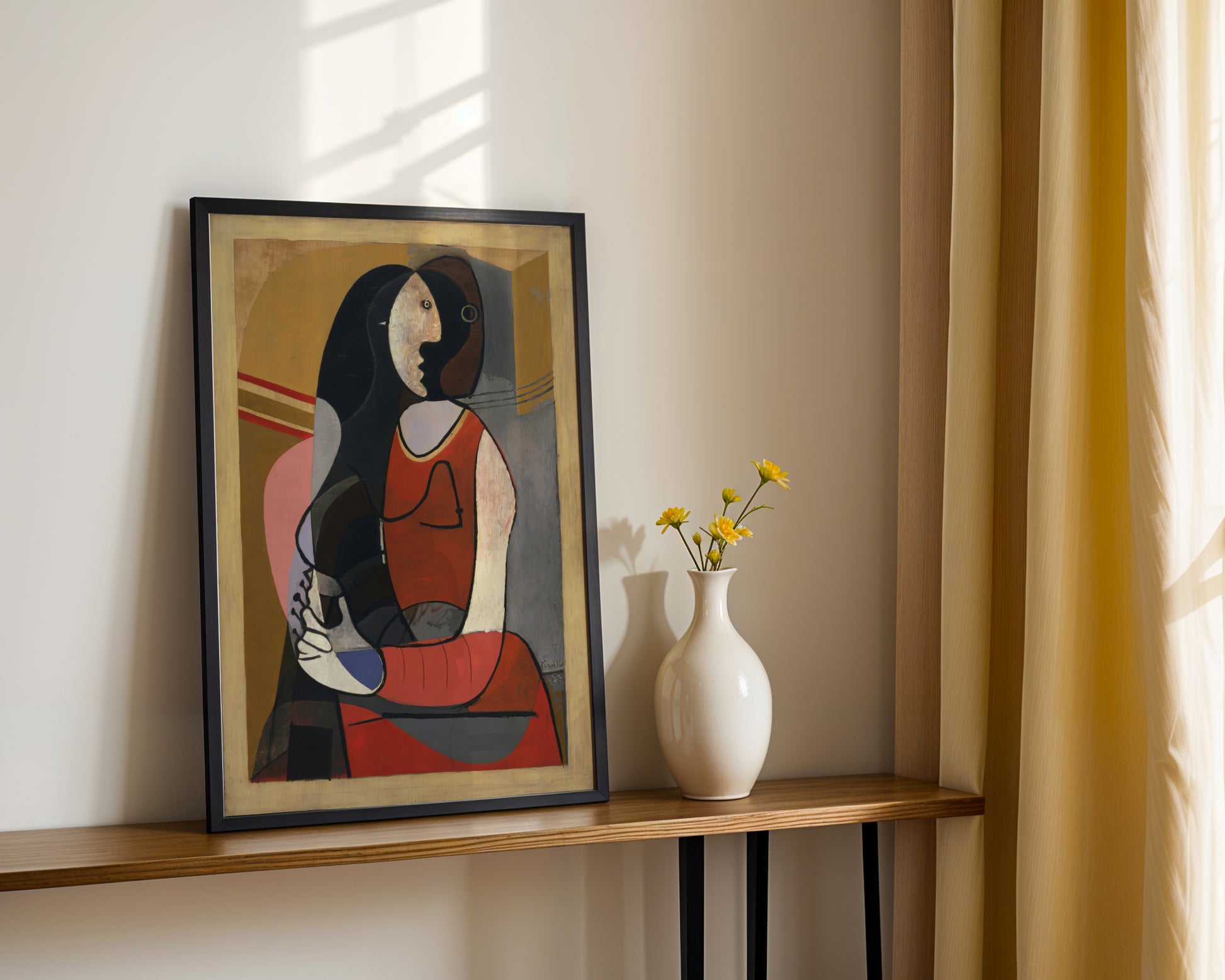 Cubist Woman Portrait Framed Poster - View 3