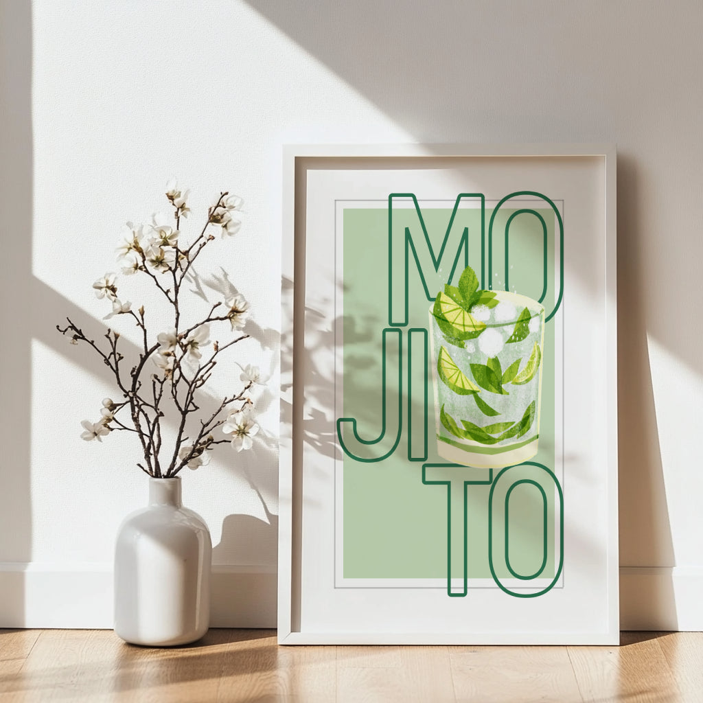 Mojito Cocktail Art Framed Poster – Framed Wall Art Poster - Image 2