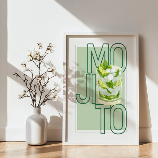 Mojito Cocktail Art Framed Poster – Framed Wall Art Poster - Image 2