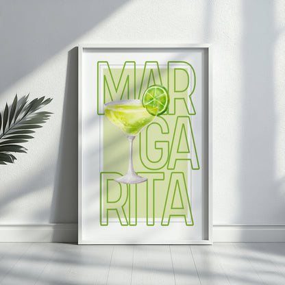 Margarita Cocktail Drink Lime Green Framed Poster – Framed Wall Art Poster - Image 3