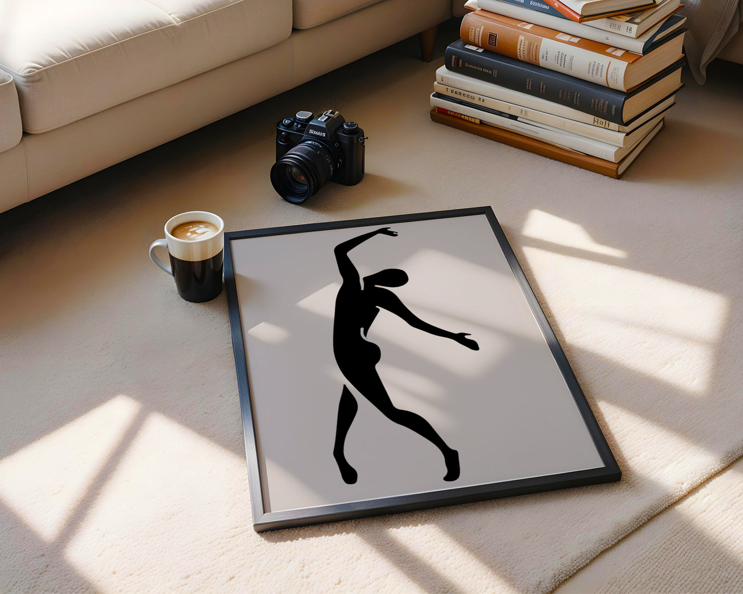 Dynamic Silhouette Human Figure Framed Art - View 2