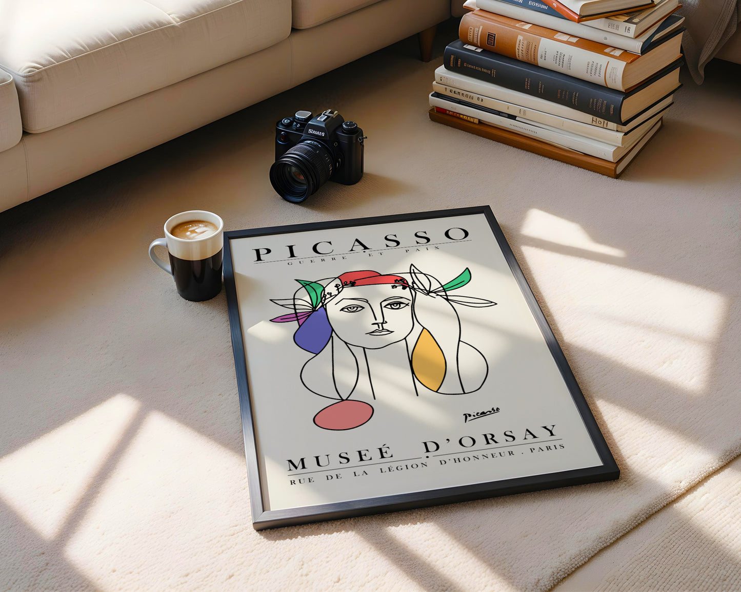 Picasso Musée d'Orsay "War & Peace" Cubist Woman Framed Poster - View 1