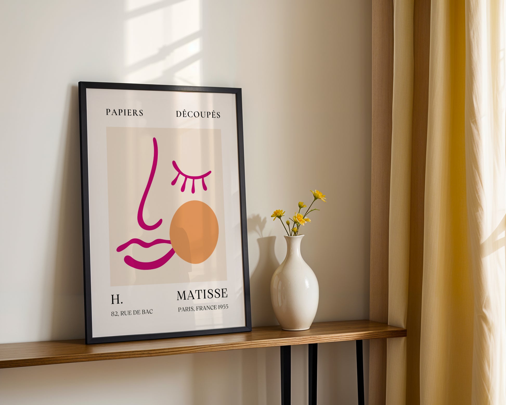 Matisse Papiers Découpés Abstract Face Framed Poster - View 4