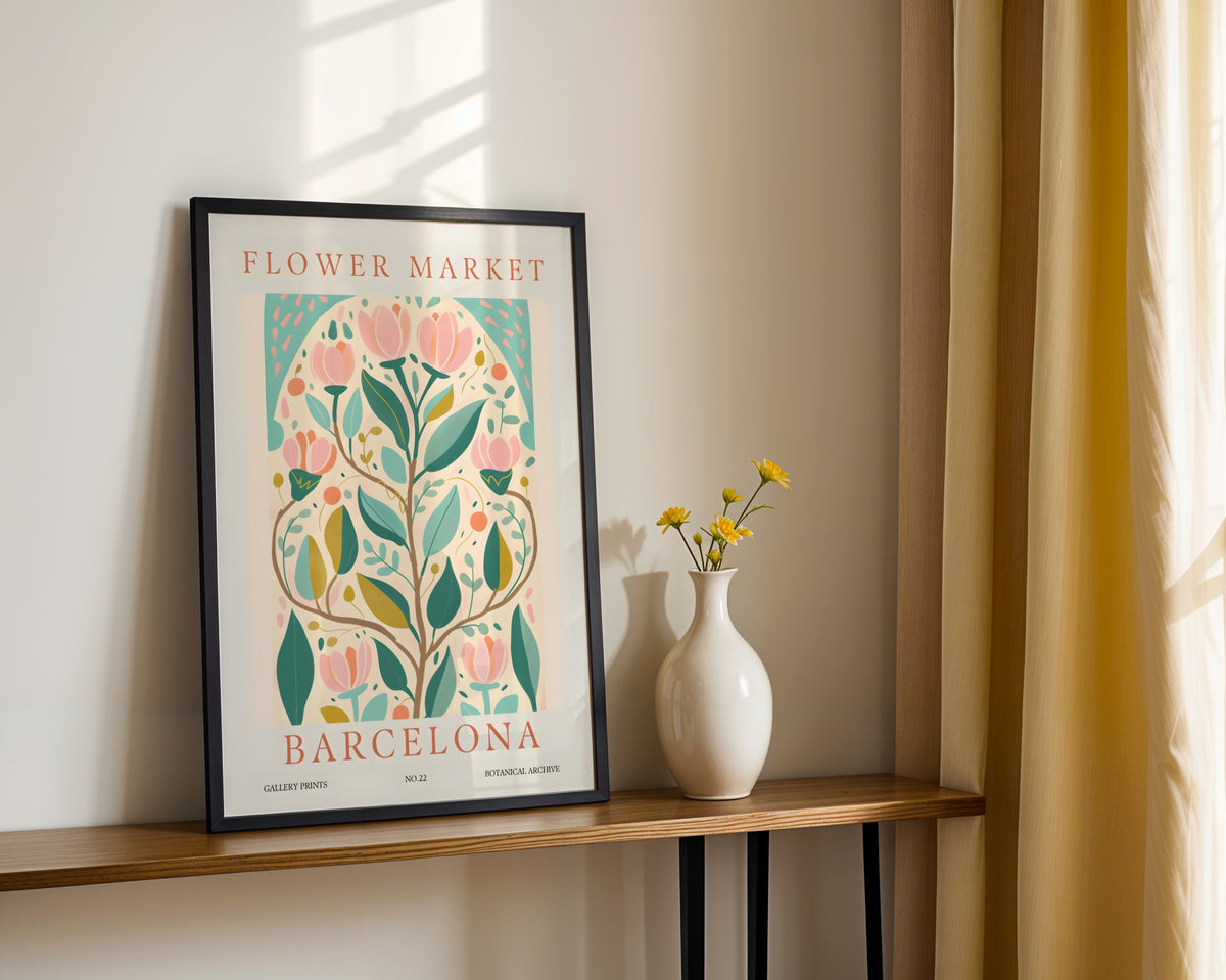 Barcelona Flower Market Botanical Framed Poster – Framed Wall Art Poster - Image 3