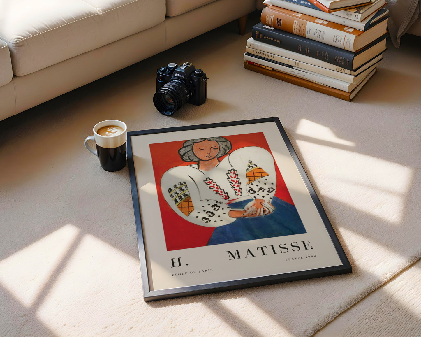 Matisse Style Woman Portrait Framed Wall Art - View 2