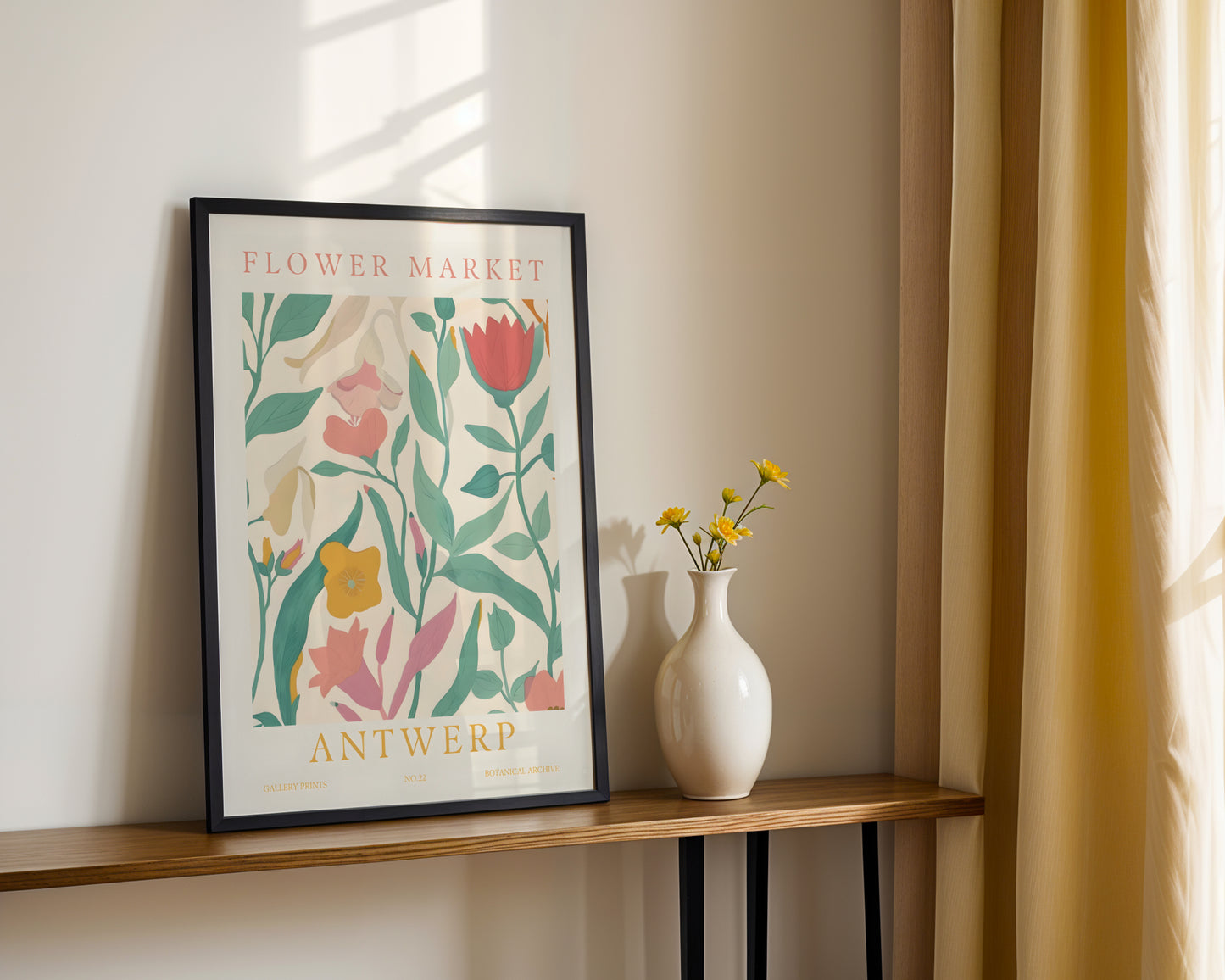 Antwerp Flower Market Botanical Framed Poster – Framed Wall Art Poster - Image 3