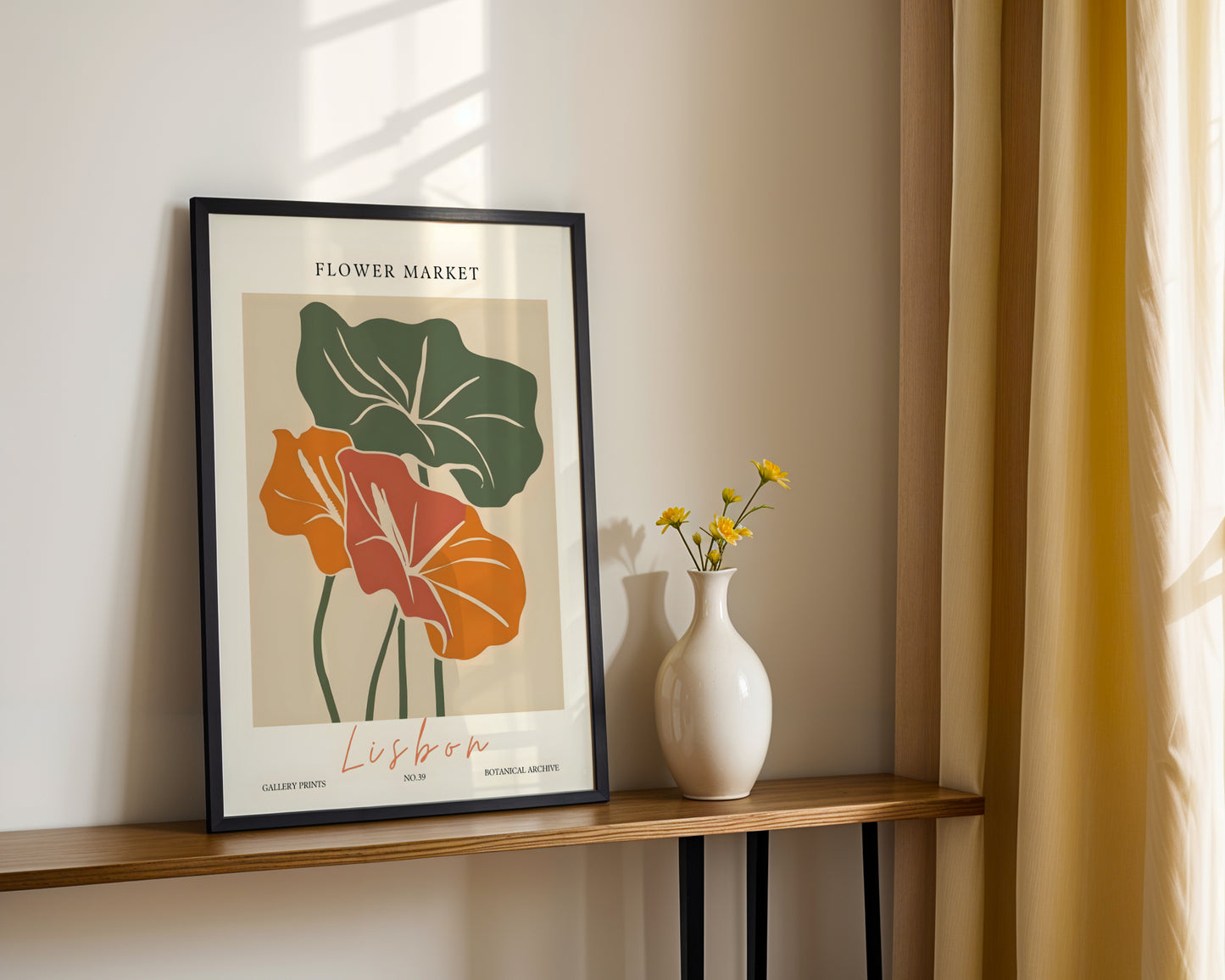 Lisbon Flower Market Abstract Floral Framed Poster – Framed Wall Art Poster - Image 3
