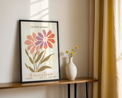 Barcelona Flower Market Abstract Floral Framed Poster – Framed Wall Art Poster - Image 3