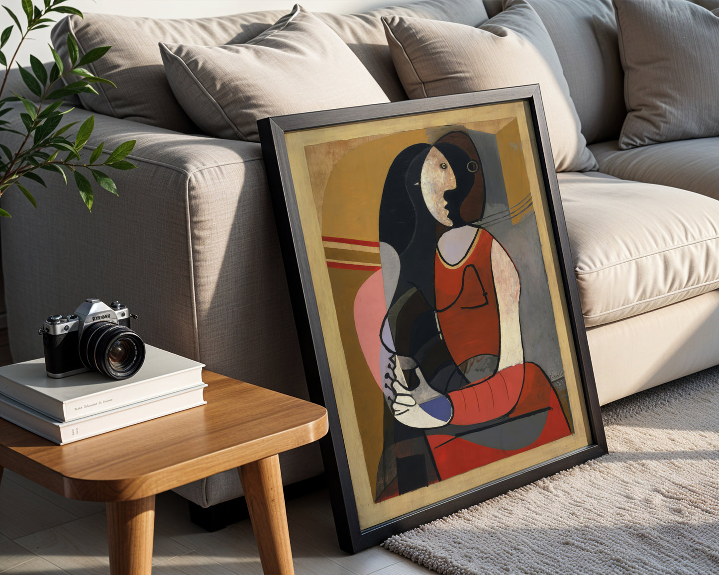 Cubist Woman Portrait Framed Poster - View 2