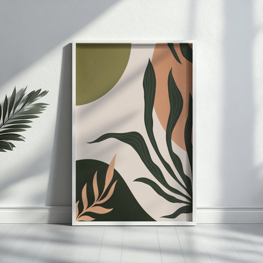 Organic Abstract Botanical Foliage Framed Poster – Framed Wall Art Poster - Image 2