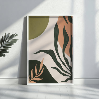 Organic Abstract Botanical Foliage Framed Poster – Framed Wall Art Poster - Image 2