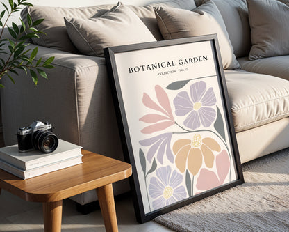 Abstract Pastel Botanical Garden Framed Poster – Framed Wall Art Poster - Image 4