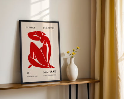 Matisse Red Gallery Wall Set - 6 Framed Prints