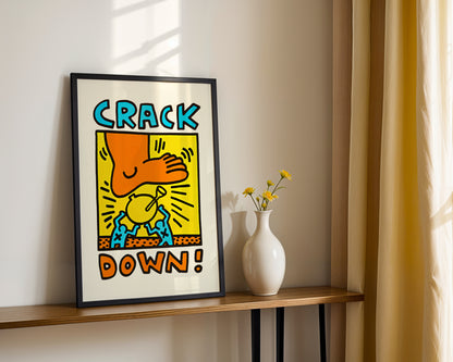Crack Down Pop Art Framed Poster - View 4