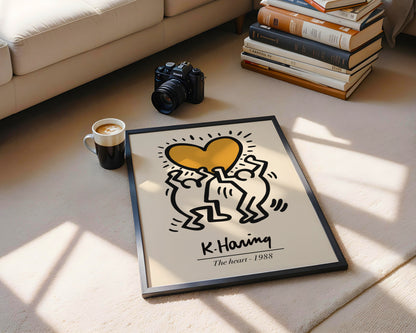 Keith Haring 'The Heart' Pop Art Framed Poster - View 2