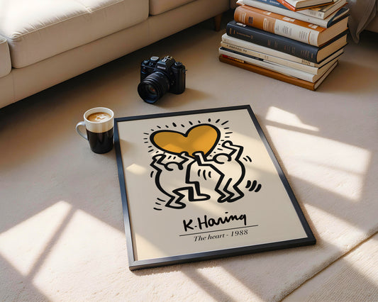 Keith Haring 'The Heart' Pop Art Framed Poster - View 2