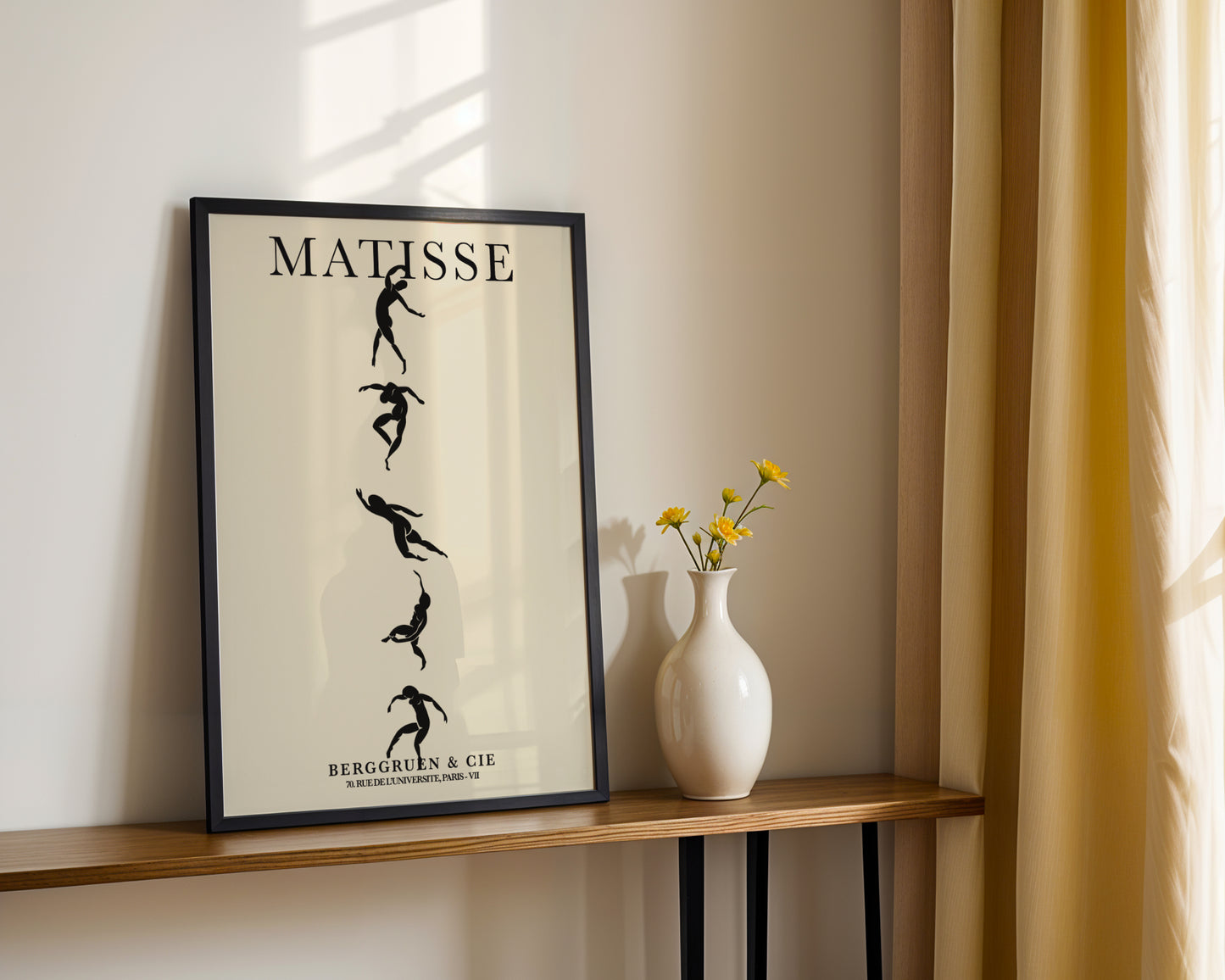 Matisse Inspired Black Dancers Abstract Framed Wall Art - View 4