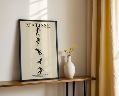 Matisse Inspired Black Dancers Abstract Framed Wall Art - View 4
