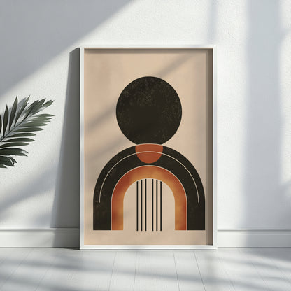 Abstract Geometric Arch & Circle Framed Poster – Framed Wall Art Poster - Image 3