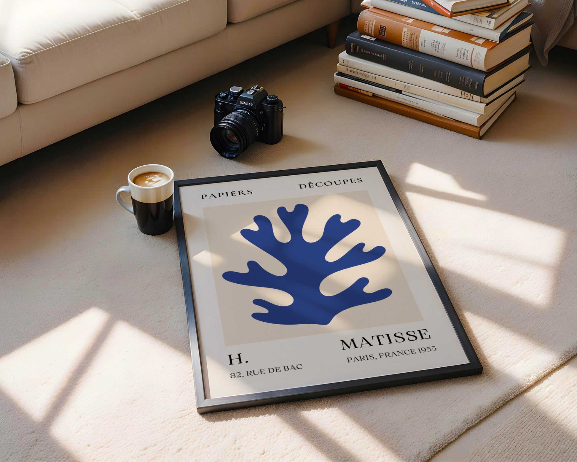 Matisse Papiers Découpés Blue Coral Framed Art - View 4