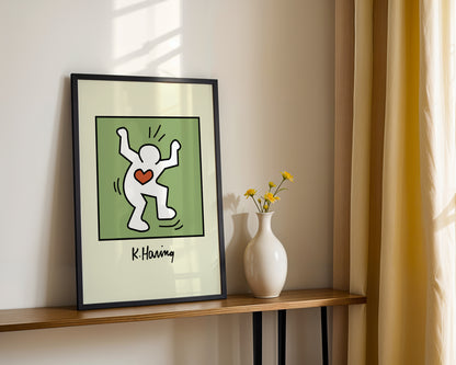 Keith Haring Love Dancer Pop Art Framed Wall Art - View 4