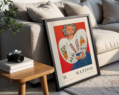 Matisse Style Woman Portrait Framed Wall Art - View 3