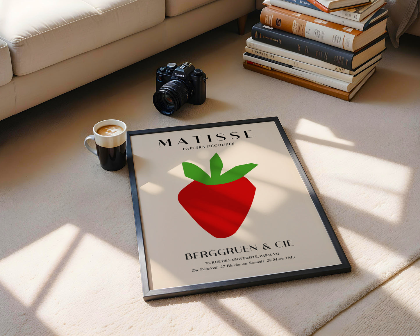 Matisse Red Strawberry Cut-Out Framed Poster - View 3
