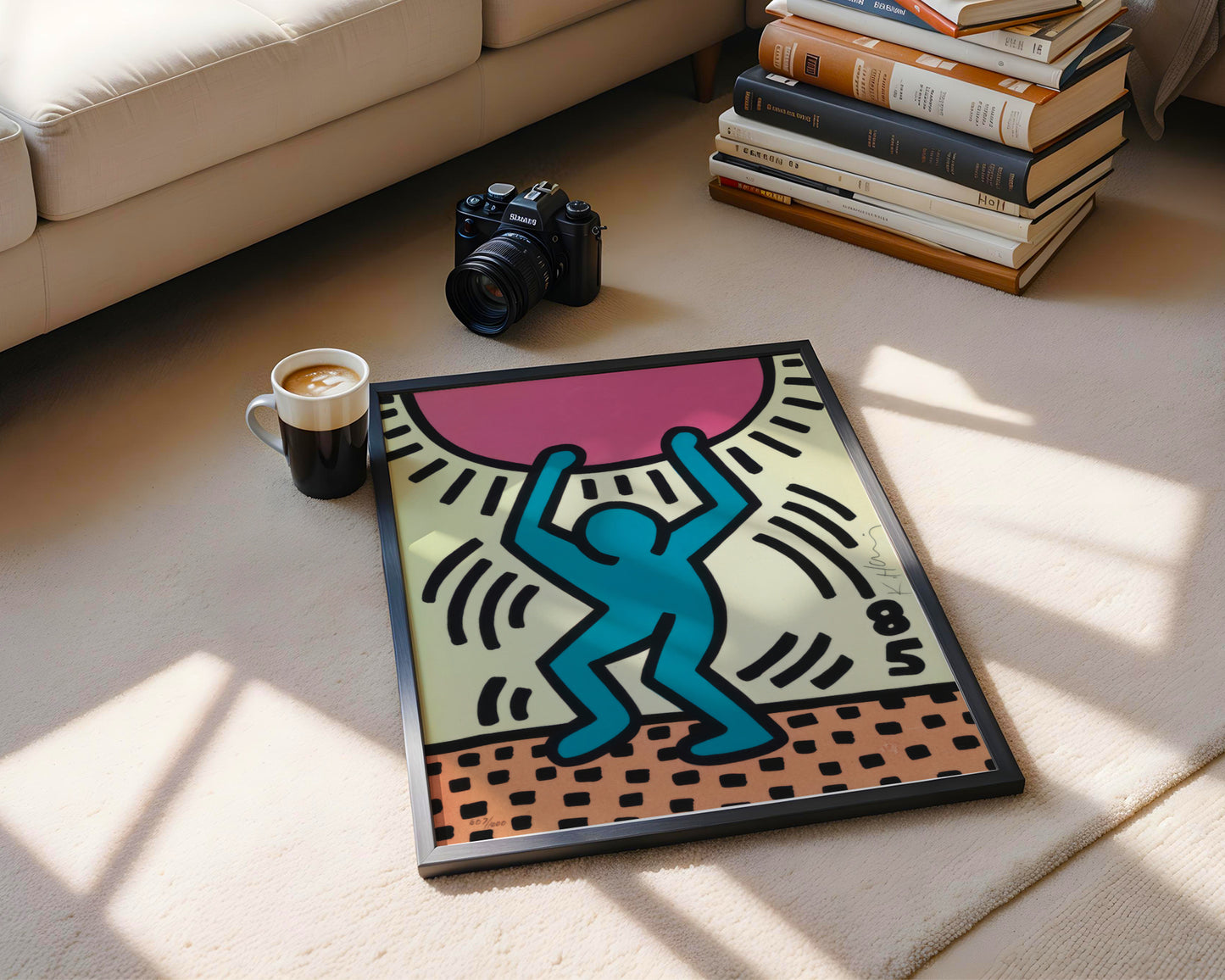 Keith Haring Radiant Man Pop Art Framed Poster - View 3