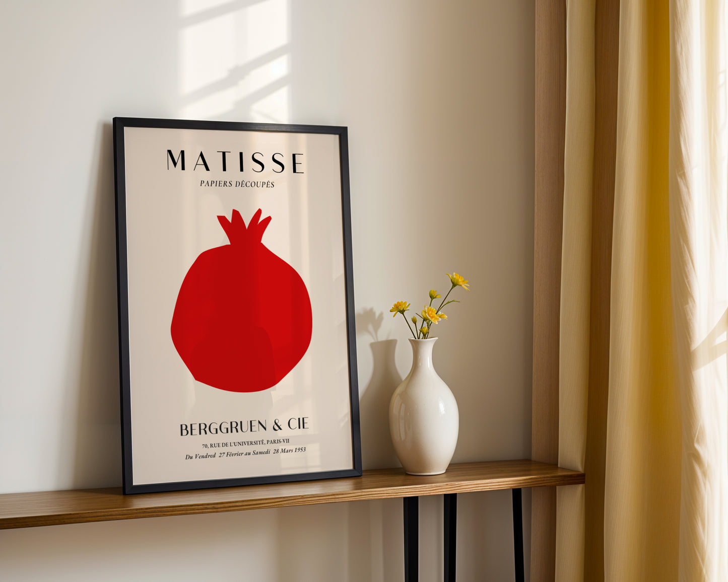 Matisse Pomegranate Abstract Cut-Out Framed Poster - View 4