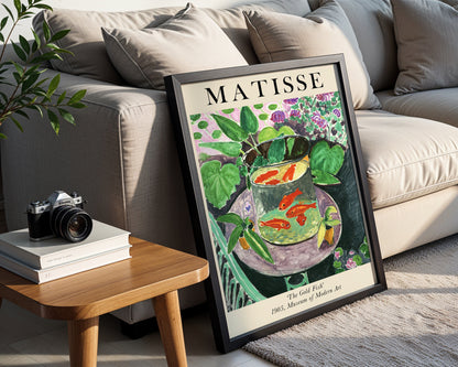 Matisse 'The Gold Fish' Painting Framed Wall Art - View 1