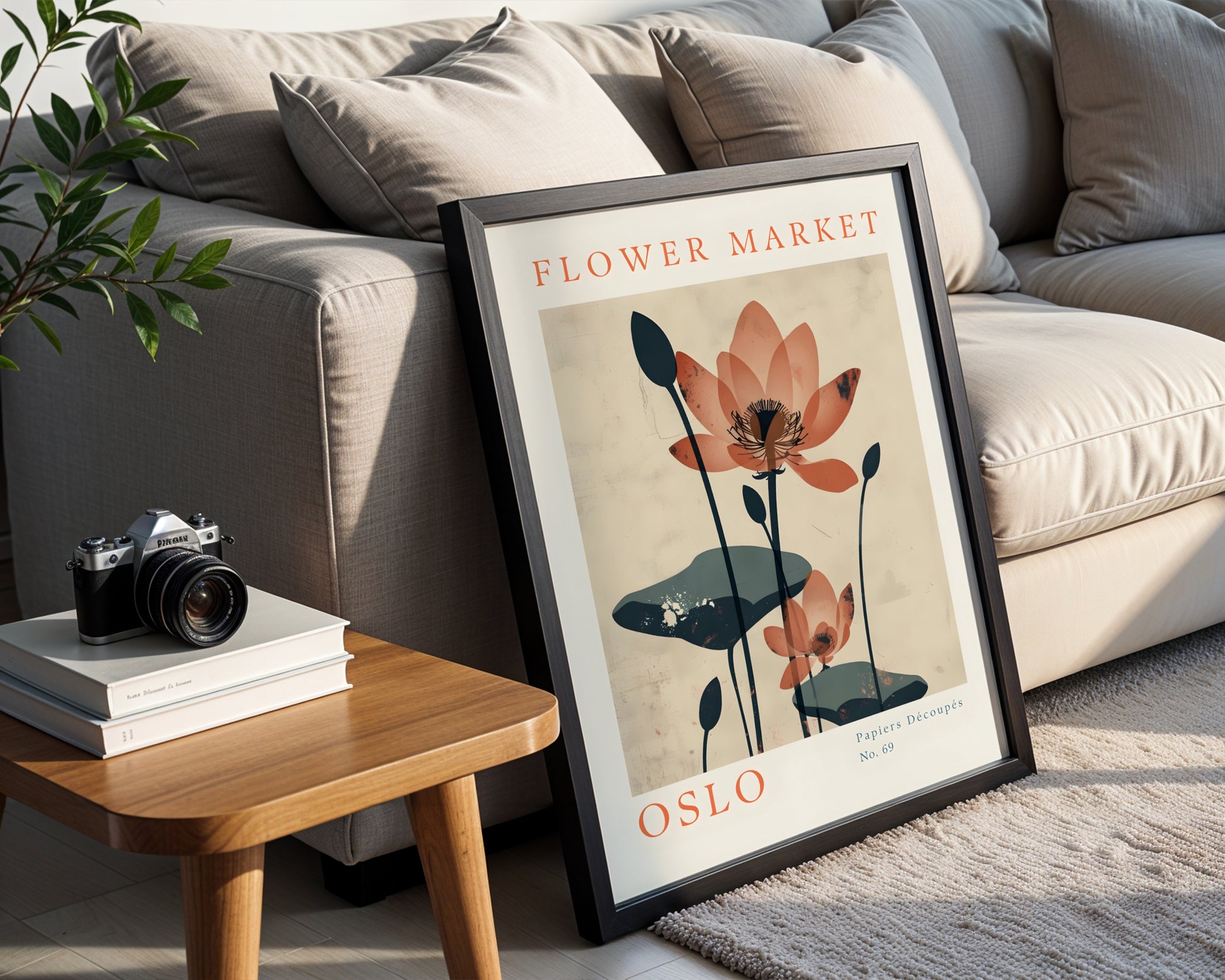 Oslo Flower Market Lotus Framed Poster – Framed Wall Art Poster - Image 2