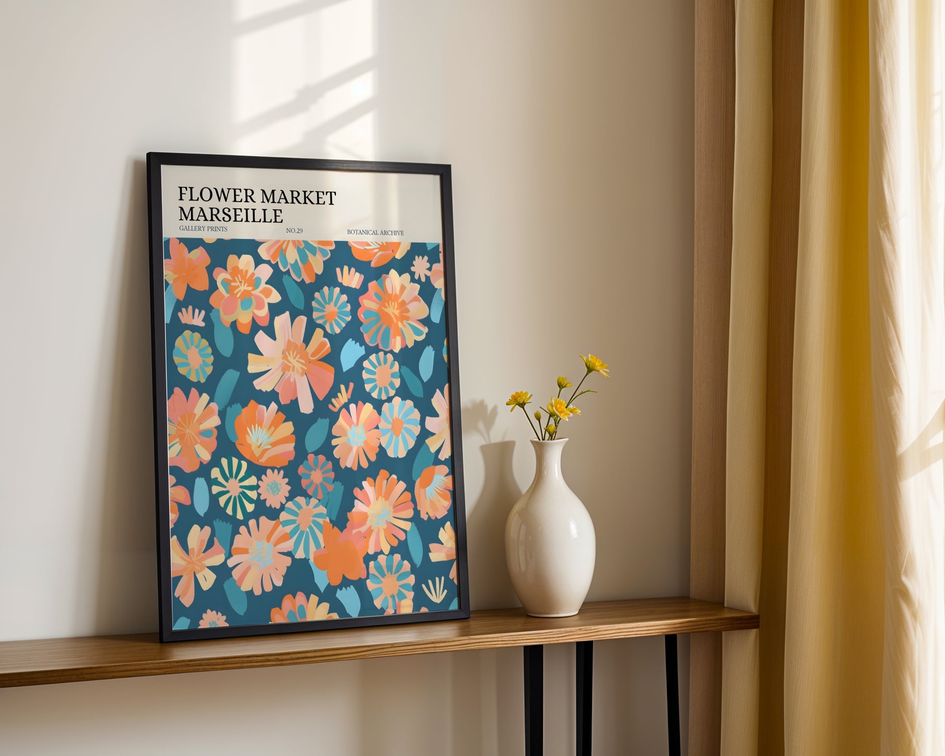 Flower Market Marseille Abstract Floral Framed Poster – Framed Wall Art Poster - Image 3