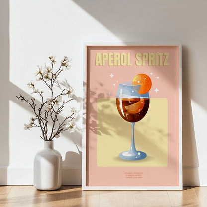 Aperol Spritz Cocktail Recipe Framed Wall Art – Framed Wall Art Poster - Image 4