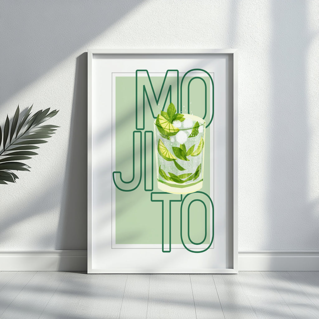 Mojito Cocktail Art Framed Poster – Framed Wall Art Poster - Image 4