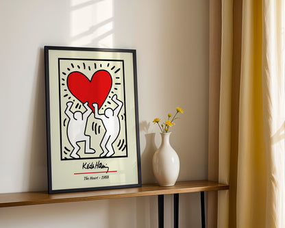 Keith Haring "The Heart" Pop Art Framed Poster - View 4