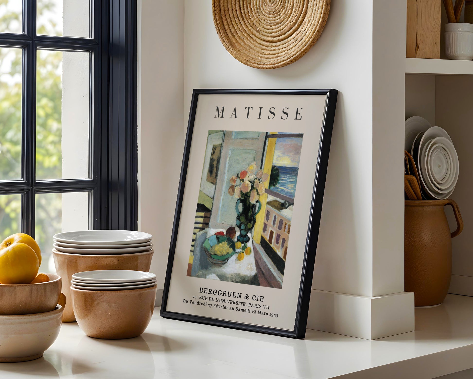 Matisse Still Life Window Seascape Framed Poster - View 4
