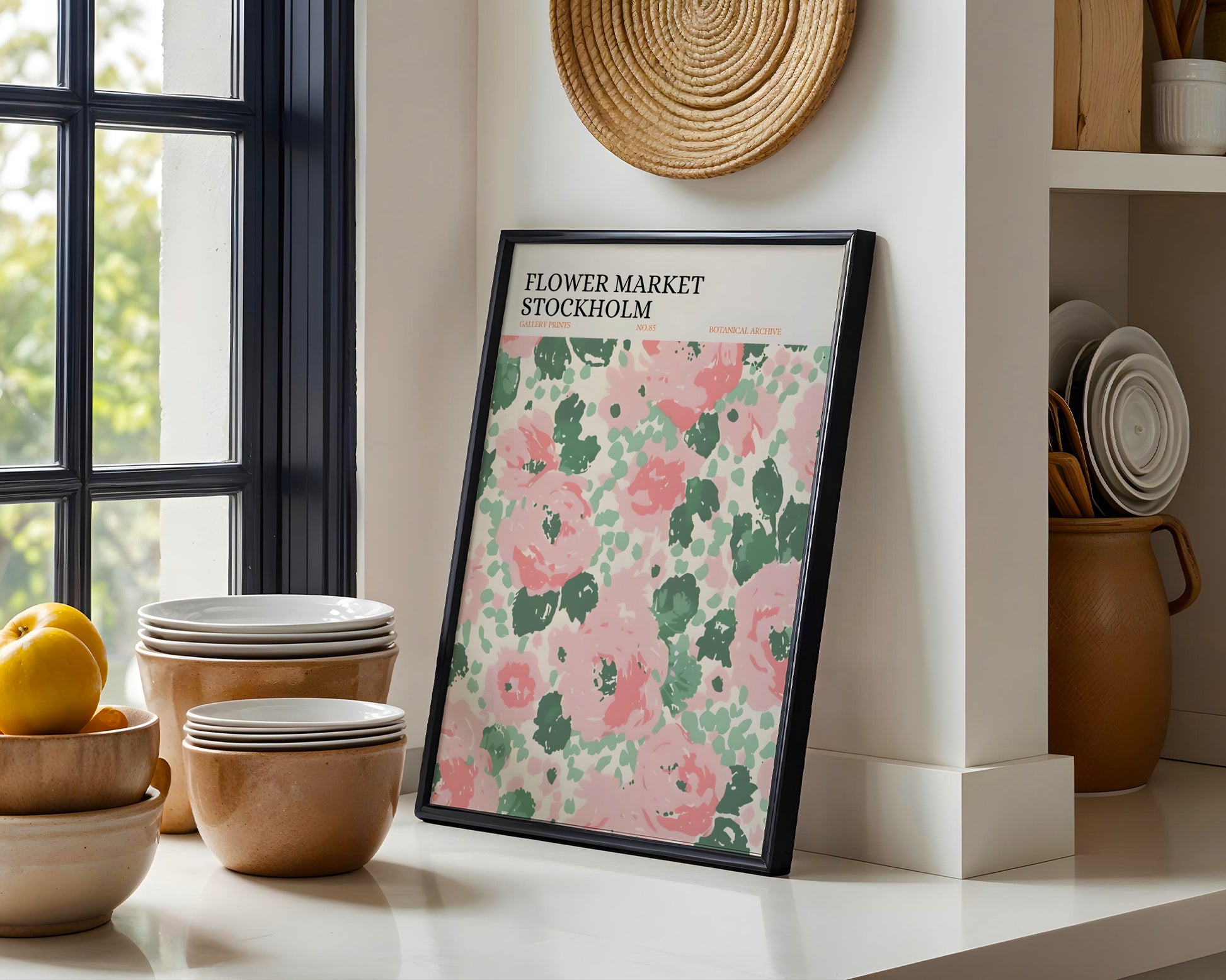 Stockholm Flower Market Abstract Floral Framed Poster – Framed Wall Art Poster - Image 2