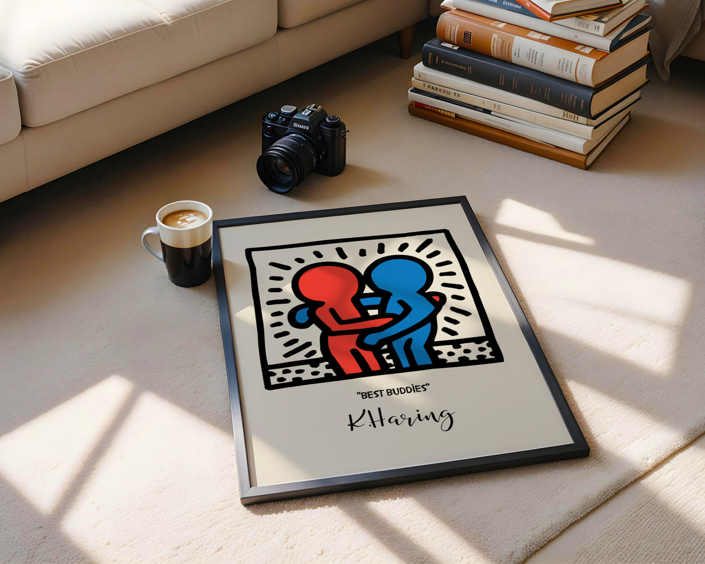Keith Haring Best Buddies Pop Art Framed Poster - View 3