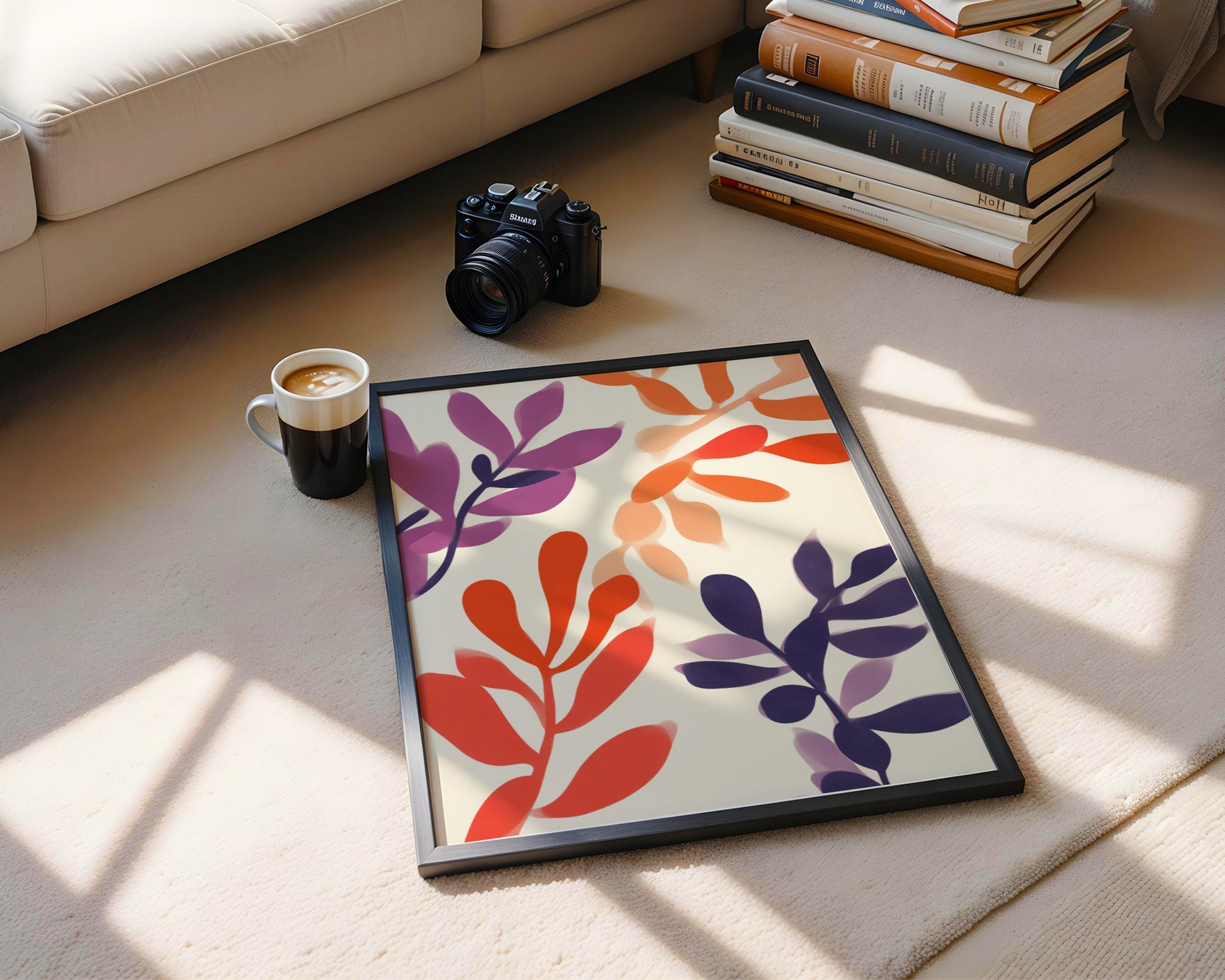 Vibrant Abstract Botanical Framed Poster – Framed Wall Art Poster - Image 4