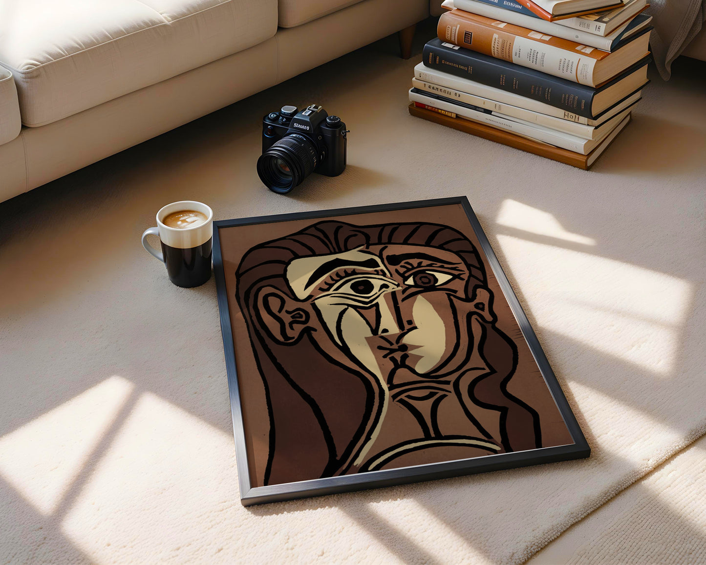 Cubist Abstract Face Framed Poster - View 4
