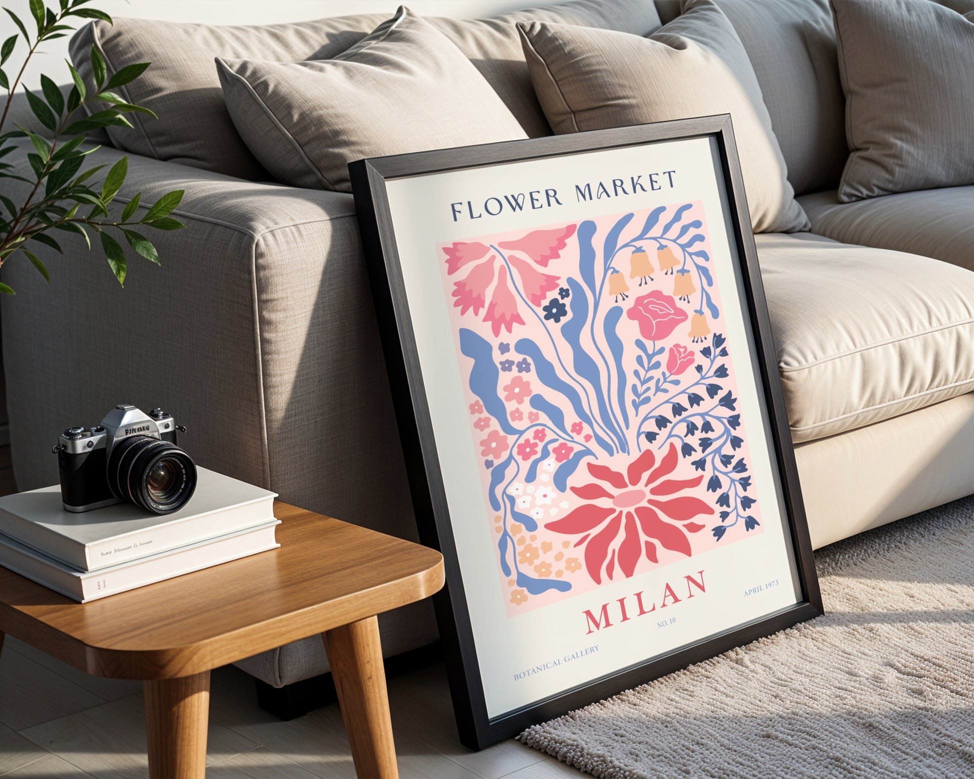 Milan Flower Market Botanical Art Framed Poster – Framed Wall Art Poster - Image 2