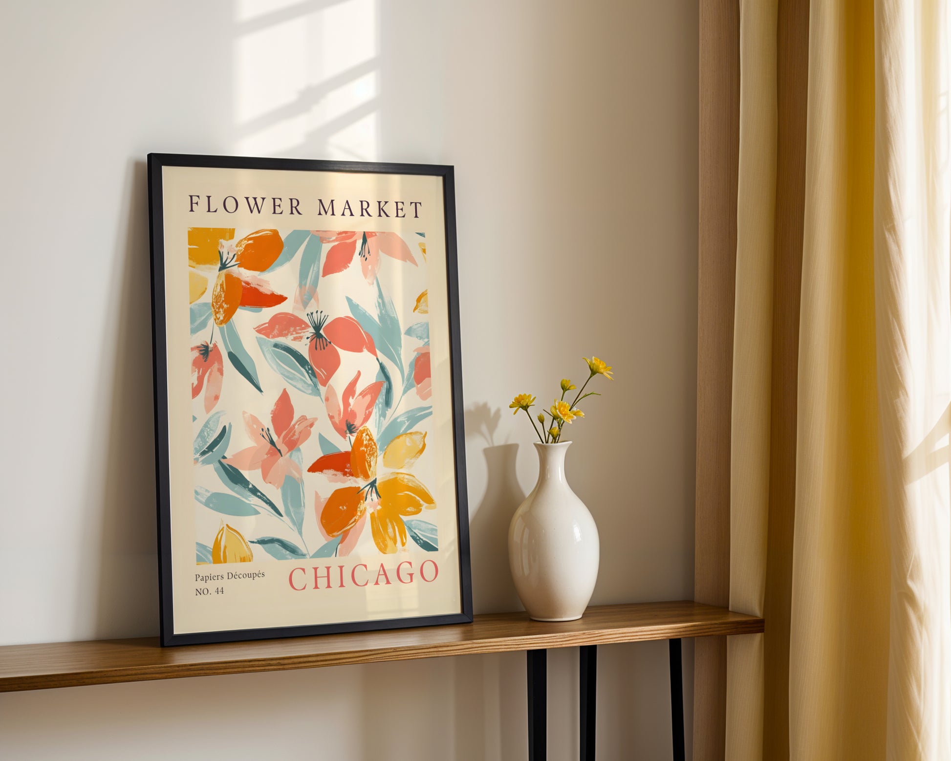 Chicago Flower Market Abstract Framed Poster – Framed Wall Art Poster - Image 4