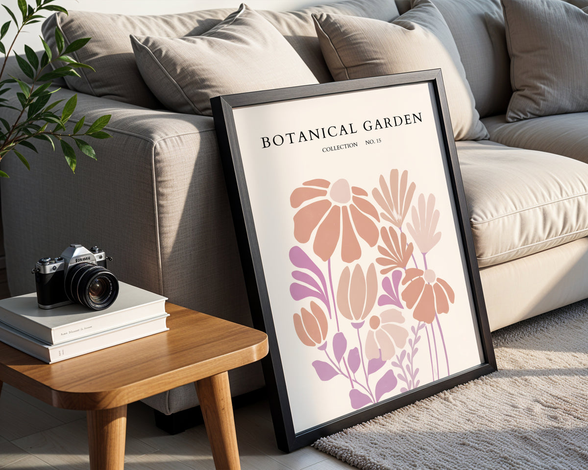 Botanical Garden Abstract Flower Framed Poster – Framed Wall Art Poster - Image 2