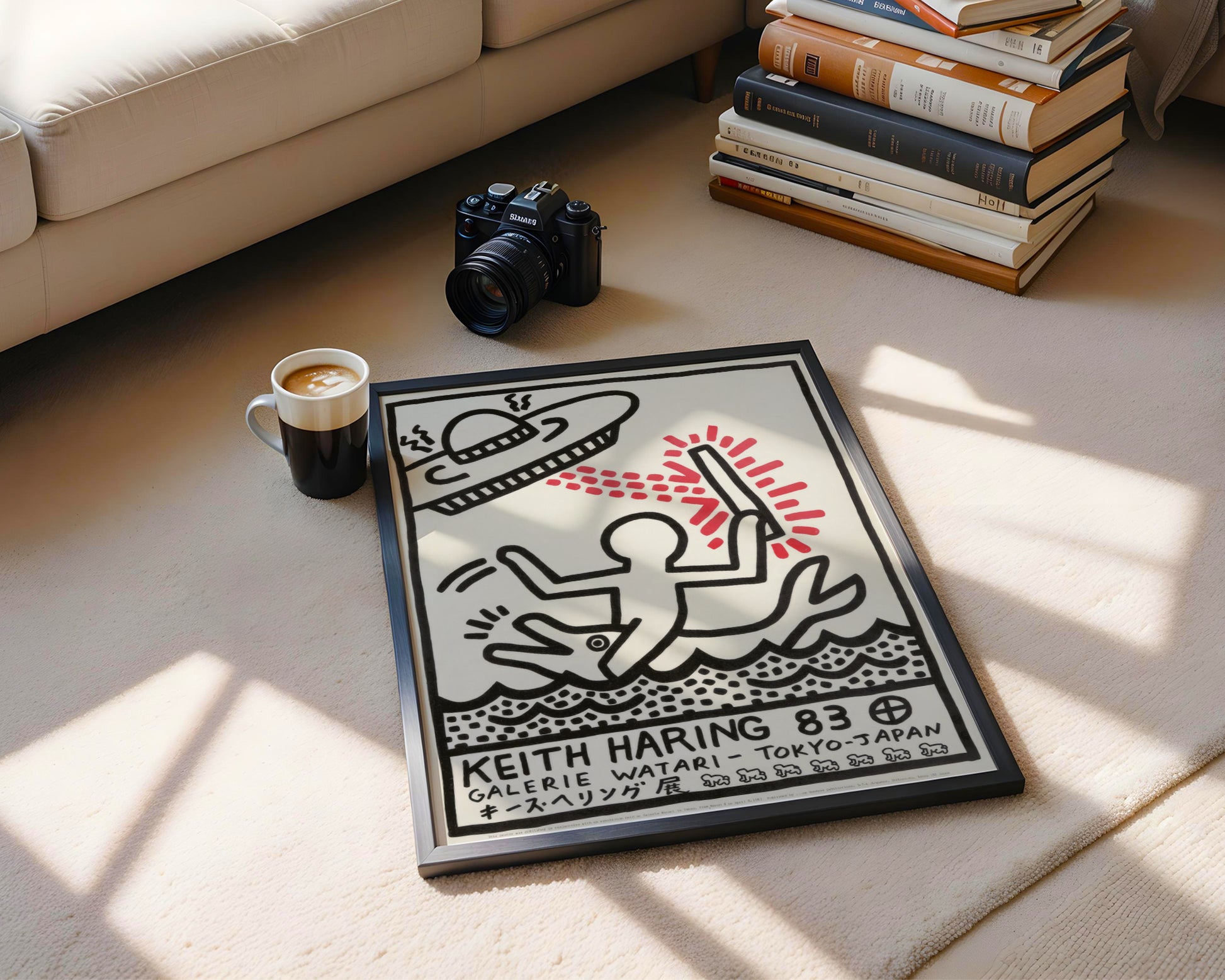 Keith Haring 83 Tokyo Pop Art Framed Poster - View 2
