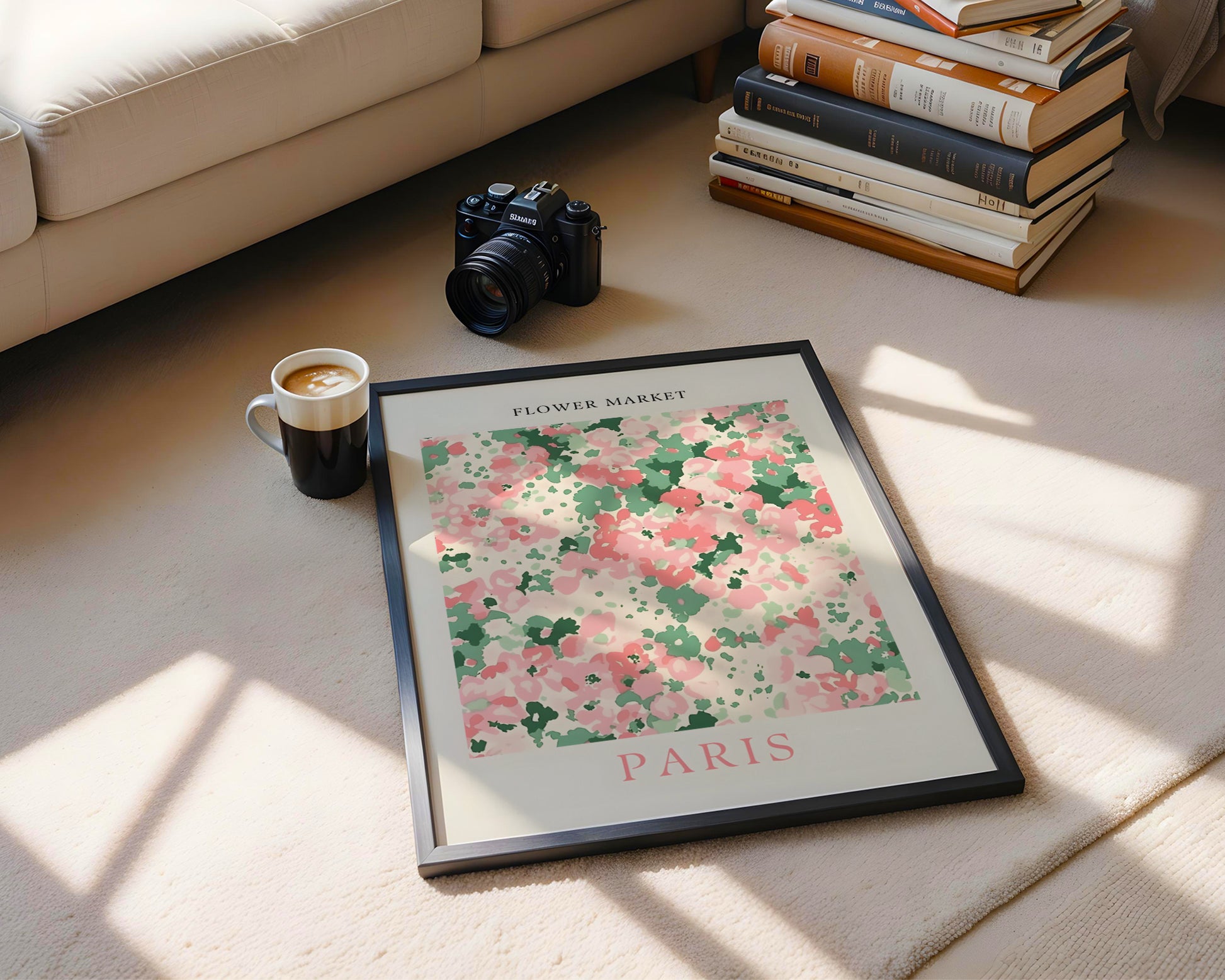 Paris Flower Market Abstract Floral Framed Poster – Framed Wall Art Poster - Image 4