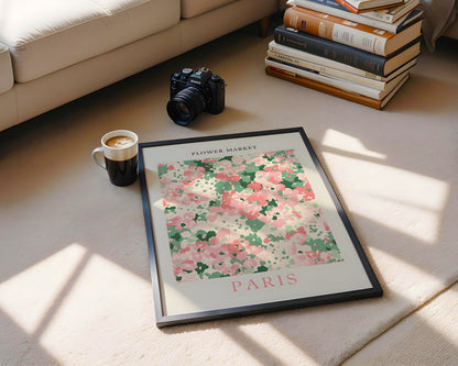 Paris Flower Market Abstract Floral Framed Poster – Framed Wall Art Poster - Image 4