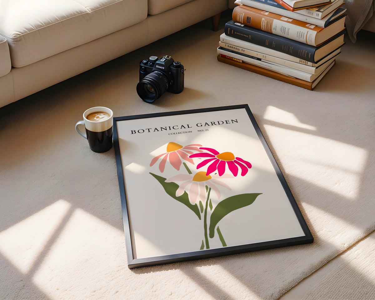 Botanical Garden Abstract Flowers Framed Poster – Framed Wall Art Poster - Image 4