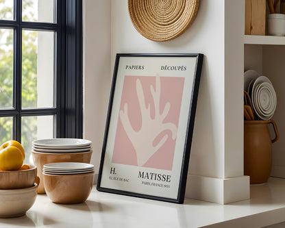 Matisse Pink Abstract Coral Framed Wall Art - View 1