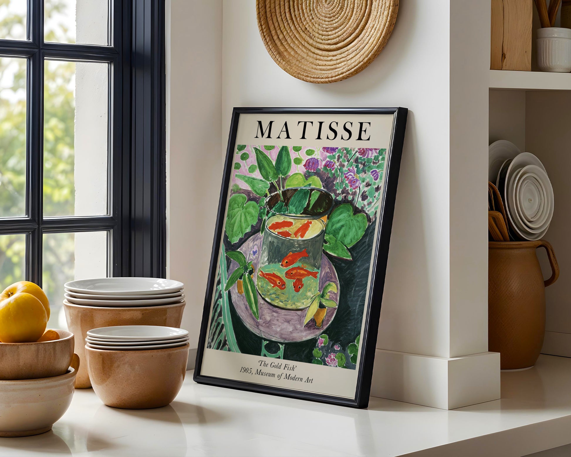 Matisse 'The Gold Fish' Painting Framed Wall Art - View 2